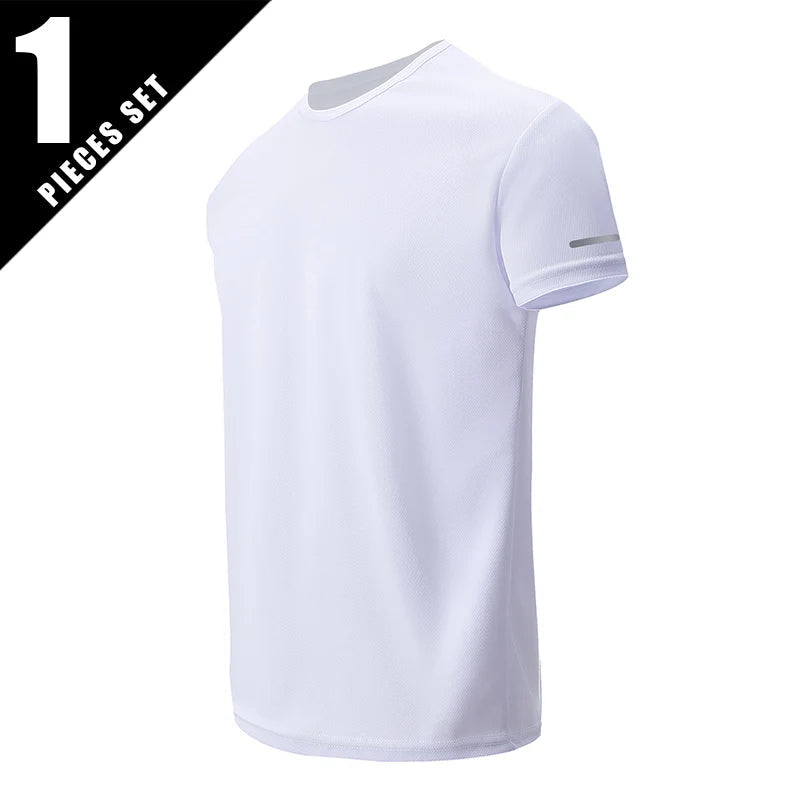 4/1/2 Pack Men's Gradient Quick-drying Sportswear Teenagers Leisure Joker Short-sleeved Multi-size Mixed-color Running Fitness T Vibey
