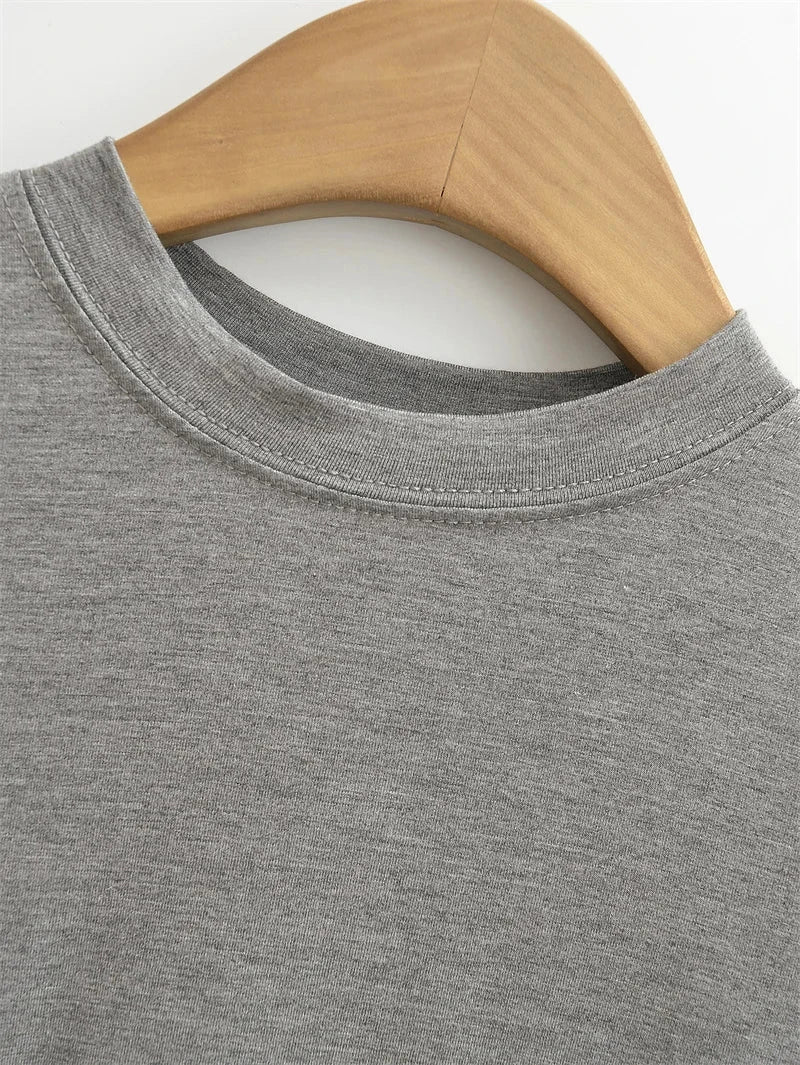 2024 New High Quality Casual T shirt Sexy Slim Short Sleeves Fashion Trend Solid Women Clothing y2k Tops Vibey